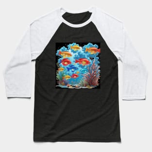 colorful fish in the sea Baseball T-Shirt